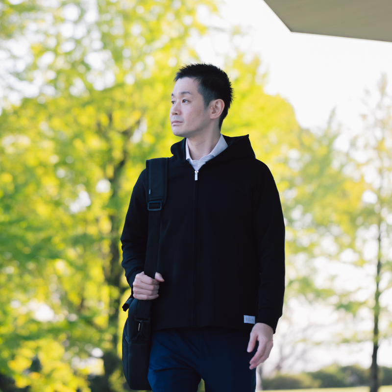 【イフミック加工パフォーマンスウェア】スウェットジップパーカー(ブラック)