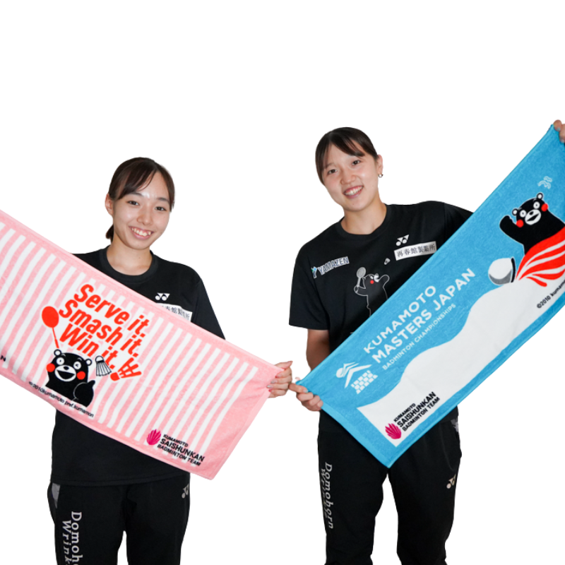 熊本マスターズジャパン ブルーフェイスタオル くまモンver.