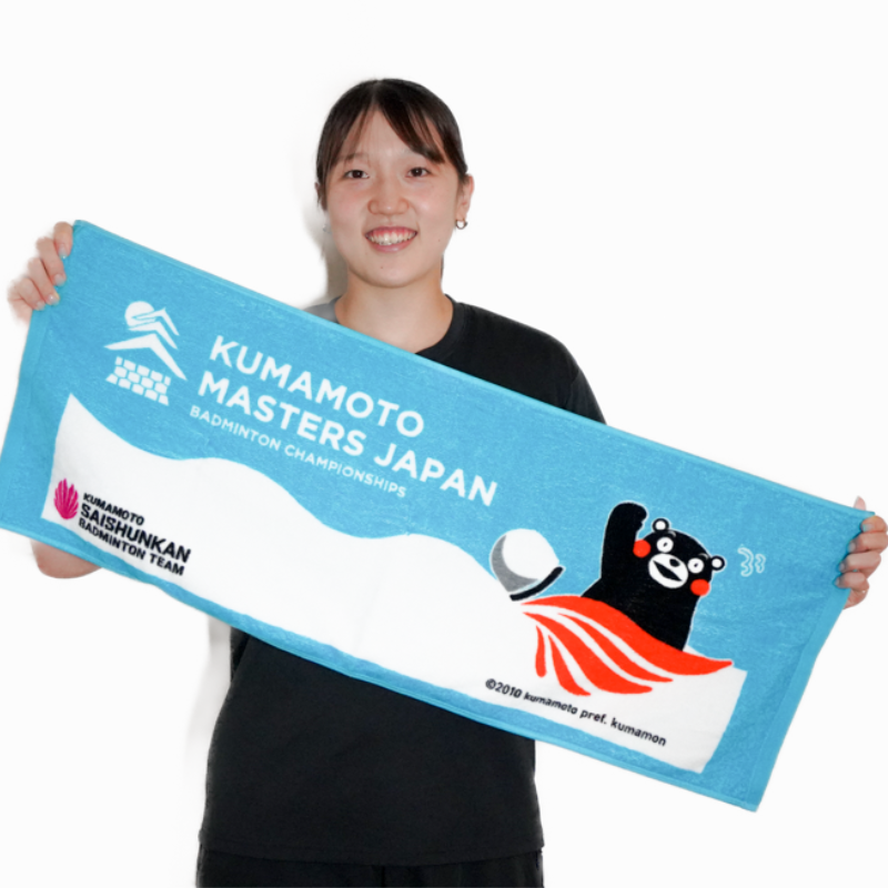 熊本マスターズジャパン ブルーフェイスタオル くまモンver.