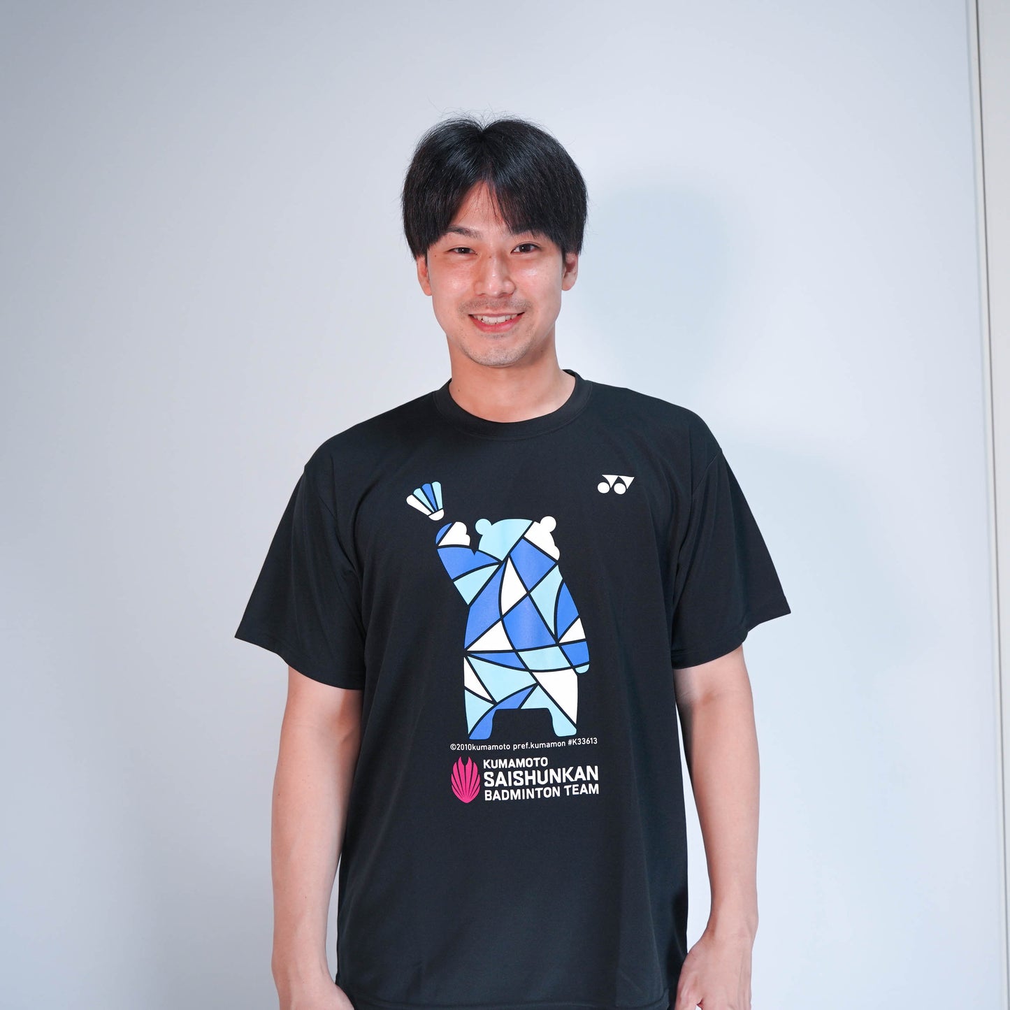 熊本マスターズジャパン ブロッキングブルーTシャツ くまモンver.