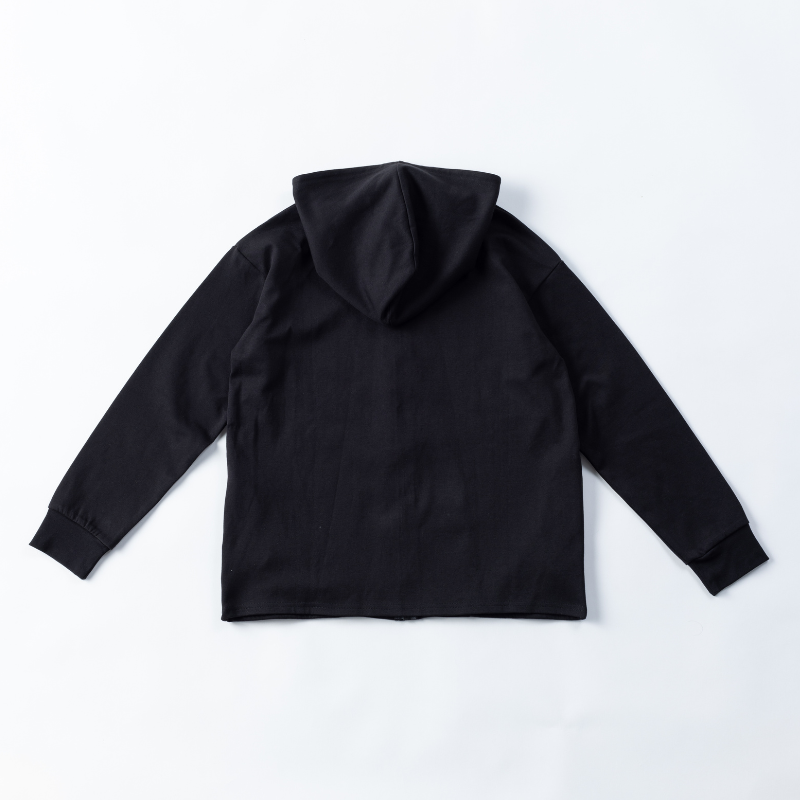 【イフミック加工】スウェットジップパーカー(ブラック)