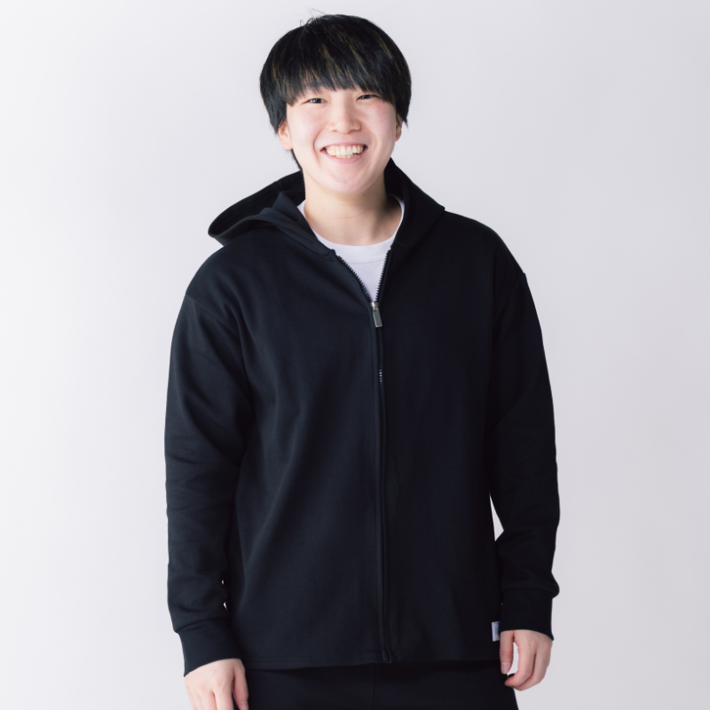 【イフミック加工】スウェットジップパーカー(ブラック)