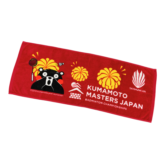 熊本マスターズジャパン2026 レッドフェイスタオル くまモンver.