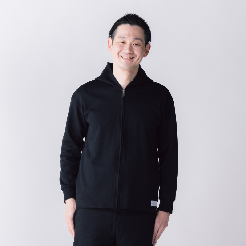 【イフミック加工】スウェットジップパーカー(ブラック)