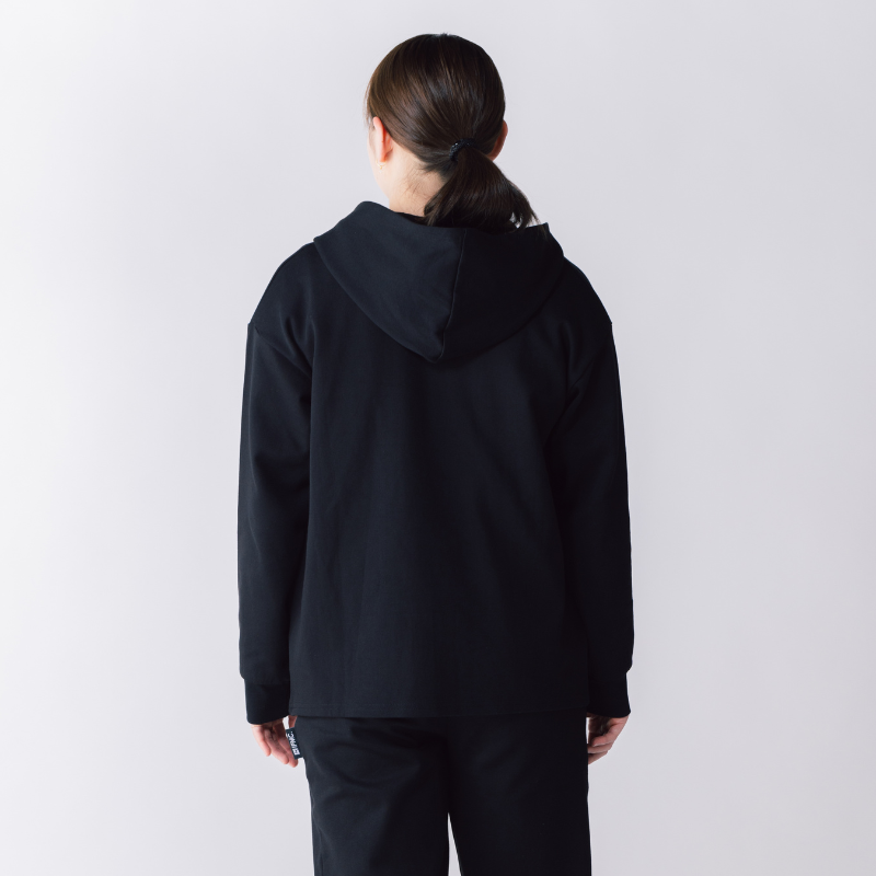 【イフミック加工】スウェットジップパーカー(ブラック)