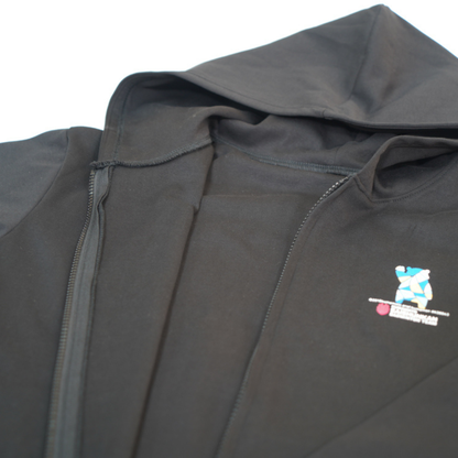 【REGAINER】イフミック加工パフォーマンスウェア　スウェットジップパーカー(ブラック)くまモンver.