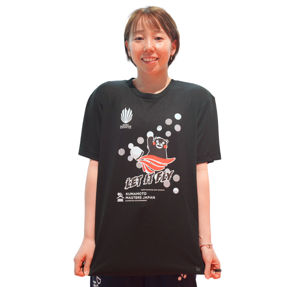 熊本マスターズジャパン2026 LET IT FLY Tシャツ くまモンver.（ブラック）