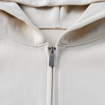 【イフミック加工】スウェットジップパーカー(オフホワイト)