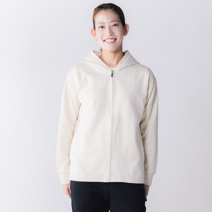 【イフミック加工】スウェットジップパーカー(オフホワイト)