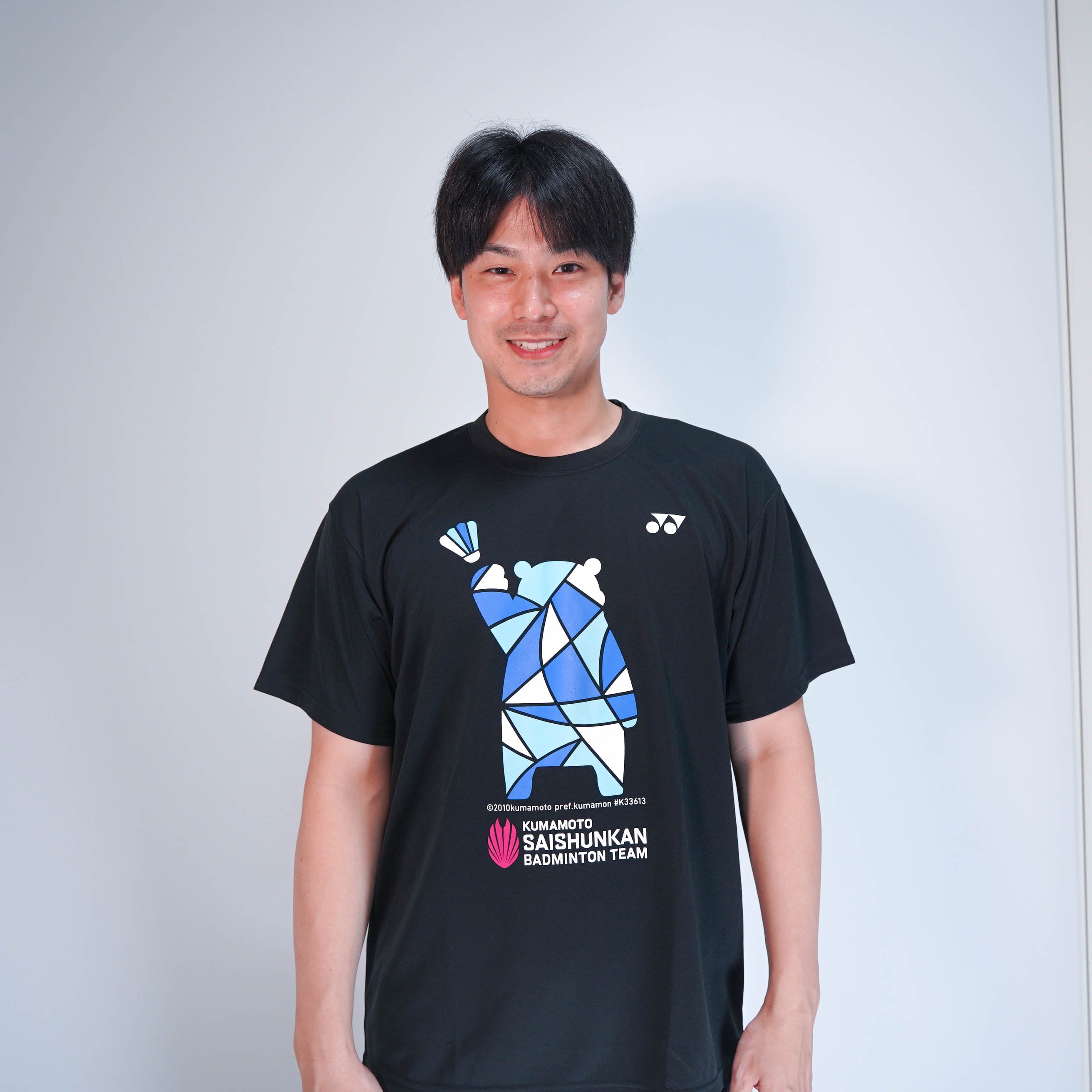 熊本マスターズジャパン ブロッキングブルーTシャツ くまモンver