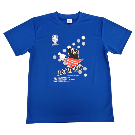 熊本マスターズジャパン2026 LET IT FLY Tシャツ くまモンver.（ロイヤルブルー）