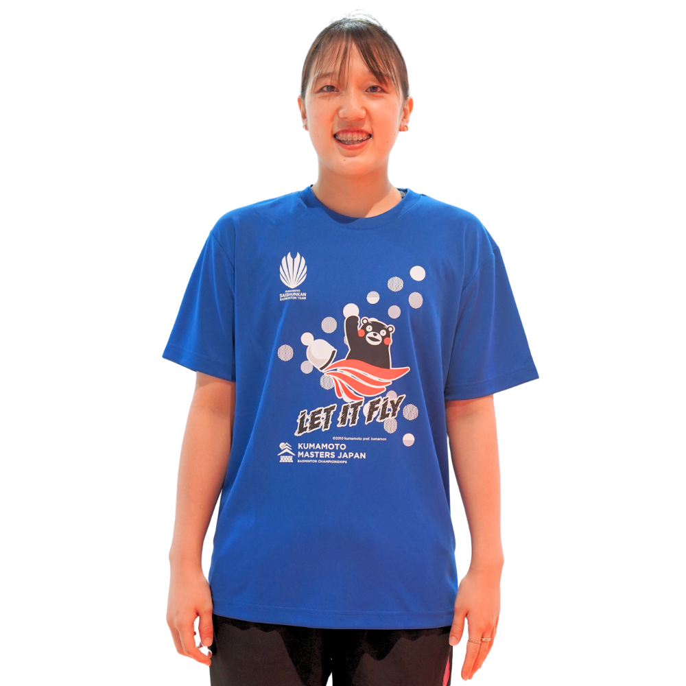 熊本マスターズジャパン2026 LET IT FLY Tシャツ くまモンver.（ロイヤルブルー）